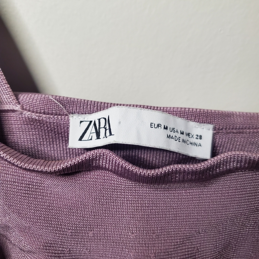 M Zara Ruffled Crop Top - Picture 2 of 5